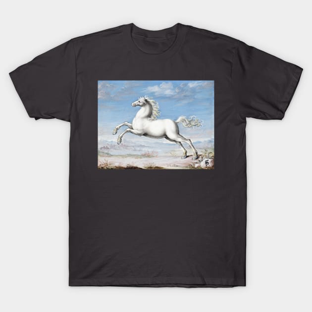 white horse vintage paint T-Shirt by Phantom Troupe